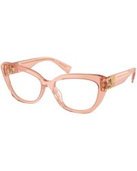 Miu Miu - Mu 05Vv 13T1O1 Optical Frames Acetate Transparent Cat Eye Normal - Lyst