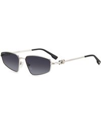 DSquared² - Icon 0015/S 010/9O Sunglasses Metal Geometric Normal Shaded - Lyst