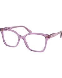 Swarovski - Sk2061 1096 Optical Frames Acetate Transparent Squared Normal - Lyst