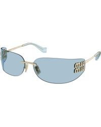 Miu Miu - Mu A51S Zvn10P Sunglasses Metal Squared Normal - Lyst