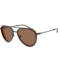 Emporio Armani - Ea2163 300173 Sunglasses Metal Pilot Normal - Lyst