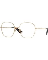 Burberry - Be1399 1337 Optical Frames Metal Transparent Squared Normal - Lyst
