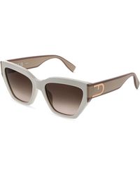 Furla - Sfu975V 03Gf Sunglasses Acetate Butterfly Normal Nuanced - Lyst