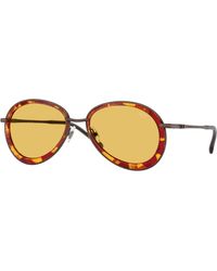 DIESEL - Dl1016 104085 Sunglasses Metal Round Normal - Lyst