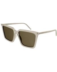 Saint Laurent - Sl 474 005 Sunglasses Acetate Squared Normal - Lyst