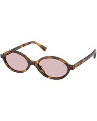 Miu Miu - Mu 04Zs 14L4I0 Sunglasses Acetate Round Normal - Lyst