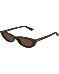 McQueen - Am0535S 002 Sunglasses Acetate Round - Lyst