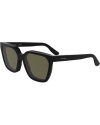 Calvin Klein - Ck25500S 001 Sunglasses Acetate Squared Normal - Lyst