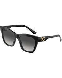 Dolce & Gabbana - Dg4384 501/8G Sunglasses Acetate Squared Normal Shaded - Lyst