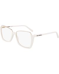 KARL LAGERFELD - Kl355 105 Optical Frames Metal Squared Normal Normal - Lyst