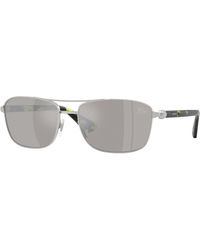Burberry - Be3163 10056G Sunglasses Metal Squared Mirrored - Lyst