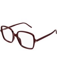 Saint Laurent - Sl 892 005 Optical Frames Acetate Transparent Squared Antiriflesso - Lyst
