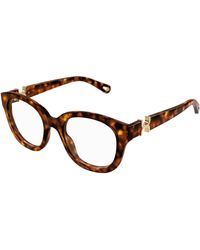 Chloé - Ch0304O 002 Optical Frames Acetate Transparent Round - Lyst