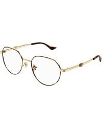 Gucci - Gg1496O 002 Optical Frames Metal Transparent Round - Lyst