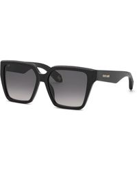 Roberto Cavalli - Src156M 700 Sunglasses Acetate Smoke Squared Normal Nuanced - Lyst
