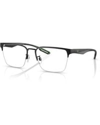 Emporio Armani - Ea1137 3001 Optical Frames Metal Transparent Squared Normal - Lyst