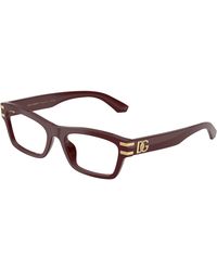 Dolce & Gabbana - Dg3454 3091 Optical Frames Acetate Transparent Squared Normal - Lyst