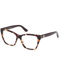 Guess - Gu50235 052 Optical Frames Acetate Squared Normal - Lyst