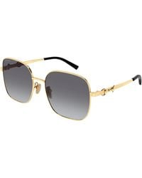 Gucci - Gg2053S 002 Sunglasses Metal Squared - Lyst