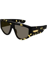 Bottega Veneta - Bv1492S 003 Sunglasses Acetate Wraparound - Lyst