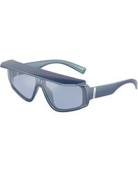 Dolce & Gabbana - Dg6177 337833 Sunglasses Plastic Squared Normal Mirrored - Lyst