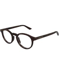 Bottega Veneta - Bv1420O 002 Optical Frames Acetate Transparent Round - Lyst