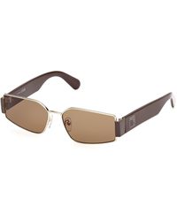 MAX&Co. - Mo0128 32J Sunglasses Metal Squared Normal - Lyst