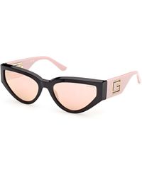 Guess - Gu00292 05U Sunglasses Injected Bordeaux Cat Eye Normal - Lyst
