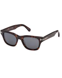 Tom Ford - Ft1357 Caleb-02 52A Sunglasses Acetate Smoke Squared Normal - Lyst