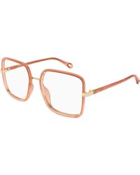Chloé - Ch0338O 002 Optical Frames Bio-Injected Transparent Squared - Lyst