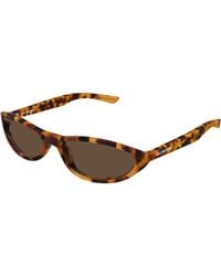 Balenciaga - Bb0007S 018 Occhiali Da Sole Acetato Marrone Rotonda - Lyst