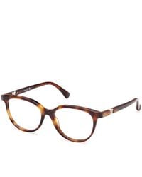 Max Mara - Mm5262 52 Optical Frames Acetate Round Normal - Lyst