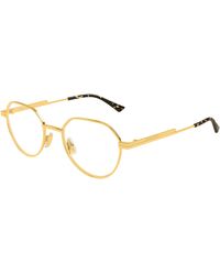 Bottega Veneta - Bv1468O 001 Optical Frames Metal Transparent Round - Lyst