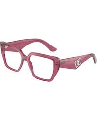 Dolce & Gabbana - Dg3373 3211 Optical Frames Acetate Transparent Squared Normal - Lyst