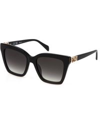 Blumarine - Sbm863S 700 Sunglasses Acetate Smoke Squared Normal Shaded - Lyst