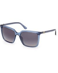 Guess - Gu00258 90B Sunglasses Injected Smoke Squared Normal - Lyst