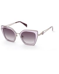 Blumarine - Sbm244 0A39 Sunglasses Metal Geometric Normal Nuanced - Lyst