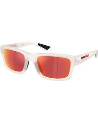 Prada Linea Rossa - Ps B10S 28M90Z Sunglasses Injected Geometric Mirror - Lyst