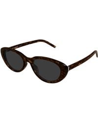 Saint Laurent - Sl M154 002 Sunglasses Acetate Round - Lyst