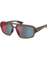 Prada Linea Rossa - Ps B11Su 29F21A Sunglasses Injected Geometric Normal - Lyst
