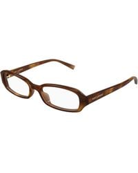 Saint Laurent - Sl 872 Erin Opt 003 Optical Frames Acetate Transparent Round - Lyst