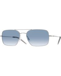Oliver Peoples - Ov1373S Victory Ii 50367O Sunglasses Metal Squared Normal - Lyst