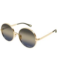 Chloé - Ch0321S 004 Sunglasses Metal Round - Lyst