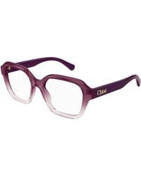 Chloé - Ch0272O 003 Optical Frames Acetate Transparent Squared - Lyst