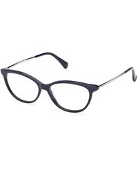 Max Mara - Mm5236 001 Optical Frames Acetate Round Normal - Lyst