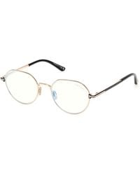 Tom Ford - Ft6127-B 028 Optical Frames Metal Round Normal - Lyst