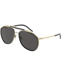 Dolce & Gabbana - Dg2277 02/87 Sunglasses Metal Pilot Normal - Lyst