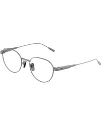 Moncler - Me1007Td 1001 Optical Frames Titanium Transparent Round Normal - Lyst