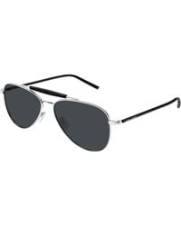 Saint Laurent - Sl 864 002 Sunglasses Metal Pilot - Lyst