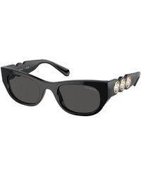 Swarovski - Sk6022 100187 Sunglasses Acetate Pillow Normal - Lyst